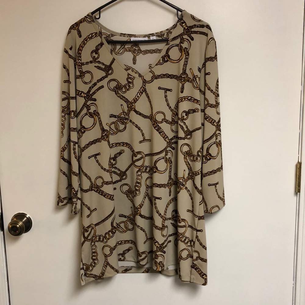 Susan Graver Equestrian liquid knit top